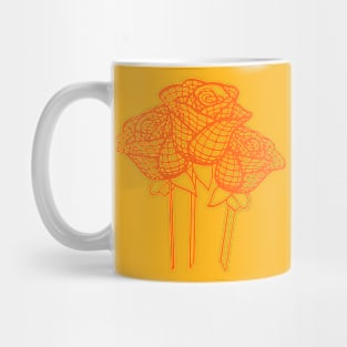 Intense and Fascinating Artistic Orange Roses Mug